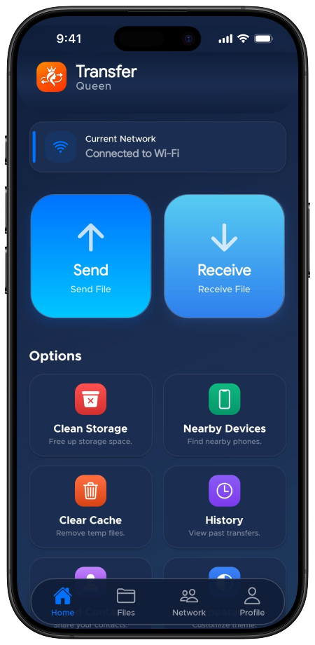 TransferQueen iPhone app